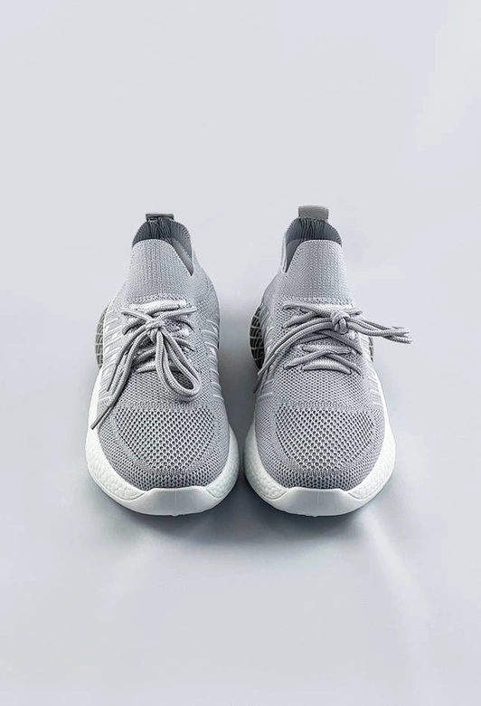 Ażurowe sneakersy damskie szare (jy21-2)