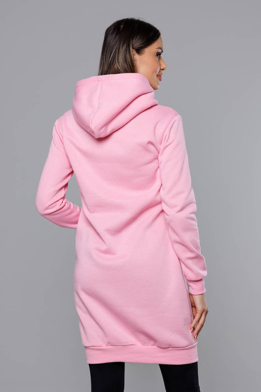 Długa bluza dresowa jasnoróżowa (YS10005-20)