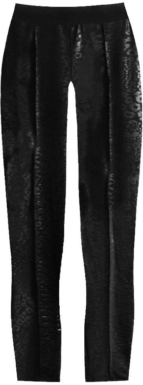 BŁYSZCZĄCE LEGGINSY W PANTERKĘ CZARNE (315ART)