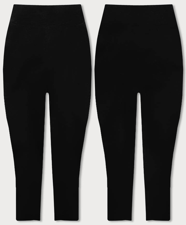 Bawełniane legginsy rybaczki czarne (YW01045-a1)