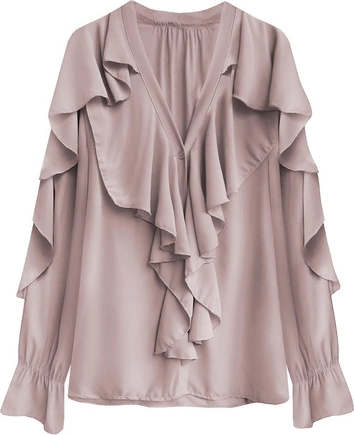 BLUZKA Z FALBANAMI RÓŻOWA (474ART)