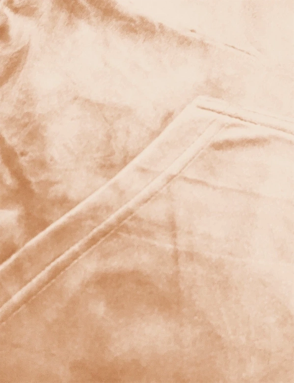 Welurowy dres damski z rozpinaną bluzą nude (8C1176-160)