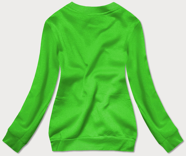 Bluza dresowa damska ze ściągaczami zielona (W01-27)