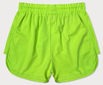Sportowe spodenki damskie zielony neon (8K951-153)