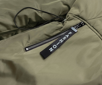 Damska kurtka przejściowa khaki-biały (b8037-11026)