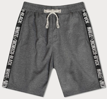 Krótkie spodenki męskie ciemne szare (8K933-5)