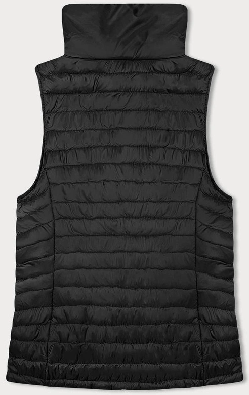 Cienka kamizelka damska ze stójką czarna (16M9072-392)