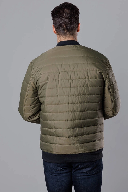 Pikowana bomberka męska khaki (MY02-3)