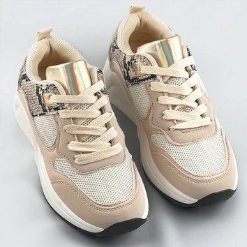 Sportowe buty damskie beżowe (6348)