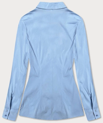 Bluzka z kontrastowymi wstawkami jasnoniebieska (AWD0205)