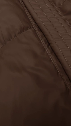 Pikowany bezrękawnik damski puchowy S'West brązowy (B8223-14)