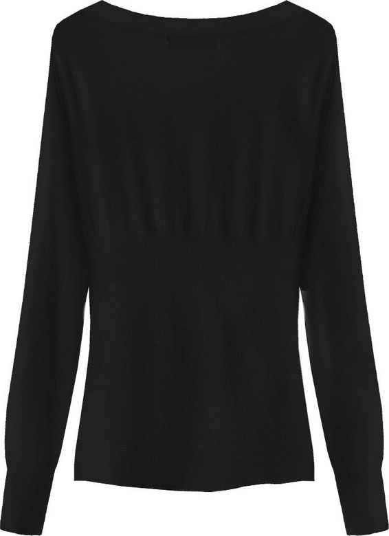 SWETER Z OZDOBNYMI KAMIENIAMI CZARNY (1519)