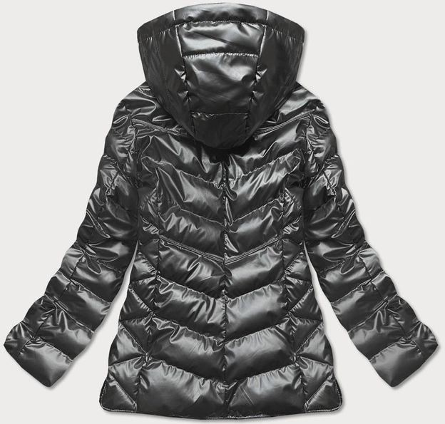 Pikowana kurtka przejściowa srebrna (br9790-70)