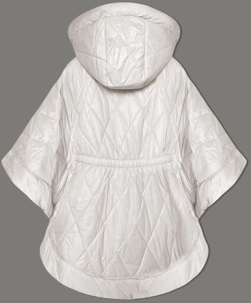 Kurtka typu ponczo ecru (P3-6911-12)
