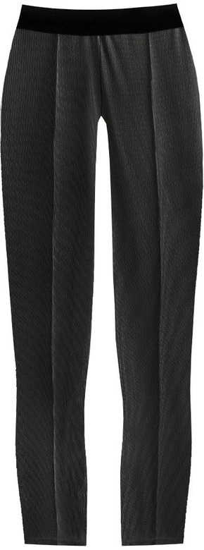 BŁYSZCZĄCE LEGGINSY W KROPKI CZARNE (317ART)