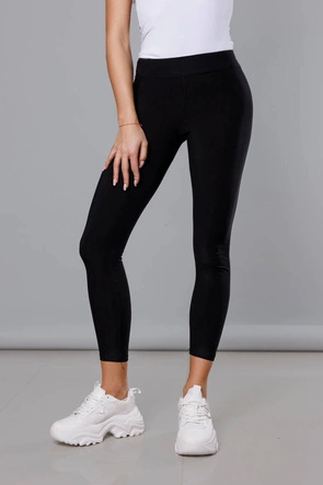 Bawełniane legginsy czarne (YW01053-A1)