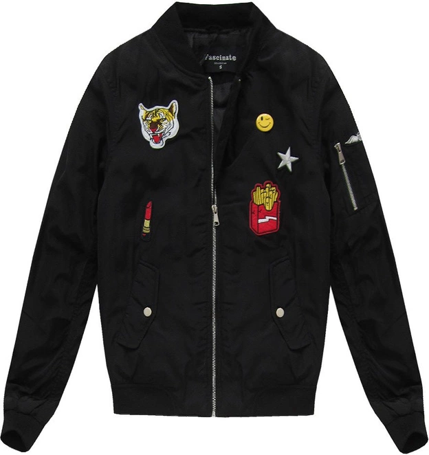 KRÓTKA KURTKA BOMBER CZARNA (1622)