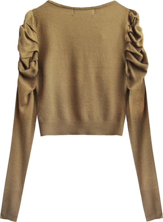 KRÓTKI SWETEREK KARMELOWY (X1517X)