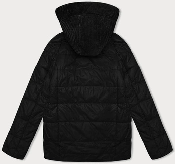 Przejściowa kurtka damska z łączonych materiałów Vaston czarna (F-23301#)