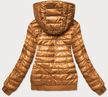 DWUSTRONNA KURTKA DAMSKA BARANEK KARMELOWA (H-989-37)