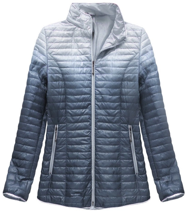 PIKOWANA KURTKA OMBRE GRANATOWA (B1073-30)