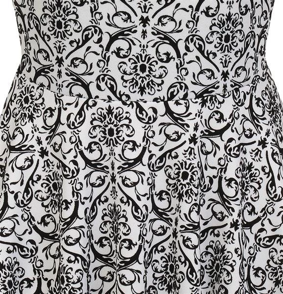 SUKIENKA NA TIULU BIAŁO-CZARNA (S58)