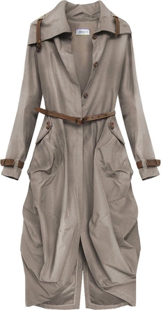 OVERSIZOWY TRENCZ BEŻOWY (557ART)