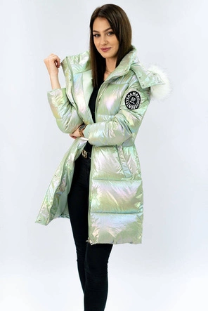 PIKOWANA KURTKA ZIMOWA DAMSKA OPALIZUJĄCA (9039)