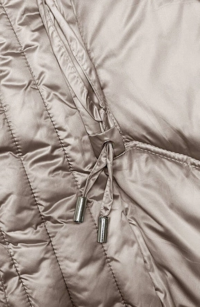 Taliowana długa kurtka zimowa cappuccino S'west (B8201-12)