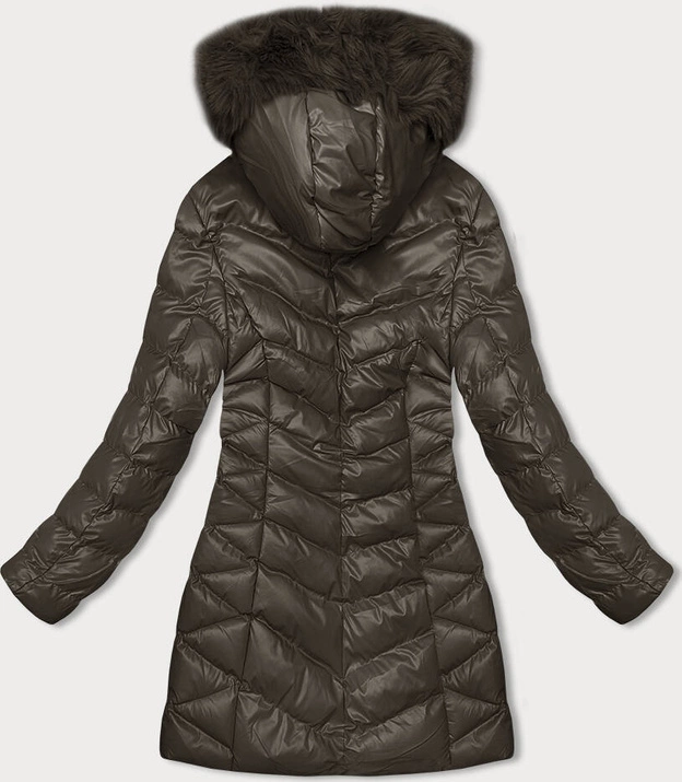 Zimowa kurtka damska brązowa (5M3139-501)