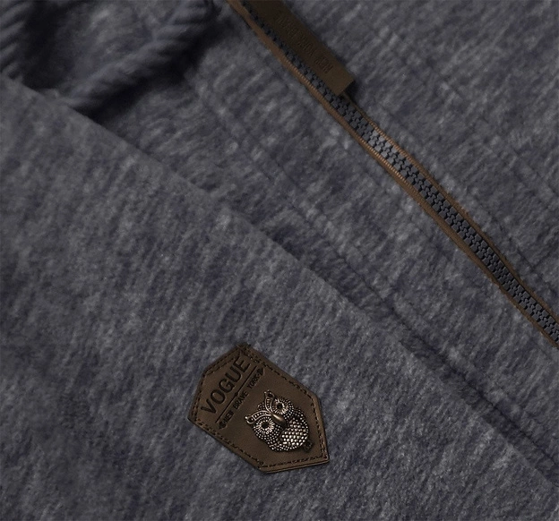 DŁUGA BLUZA POLAROWA GRANATOWA (394)