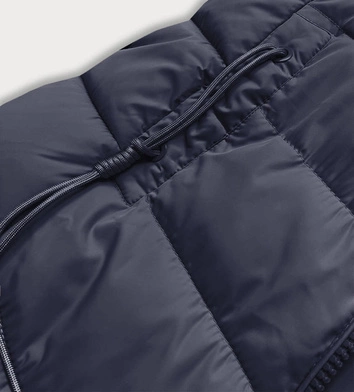 Zimowa kurtka z kapturem granatowa (ty045-2)