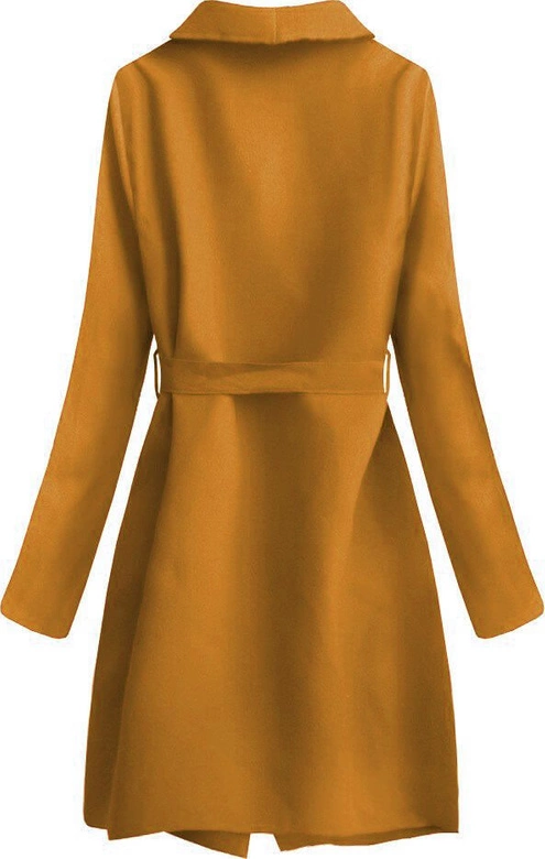 MINIMALISTYCZNY PŁASZCZYK MUSZTARDOWY 2 (552ART)