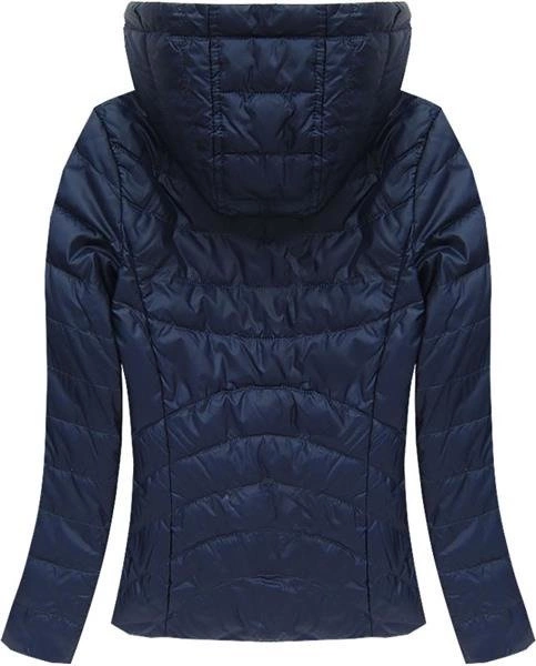 PIKOWANA KURTKA Z KAPTUREM GRANATOWA (1692B)