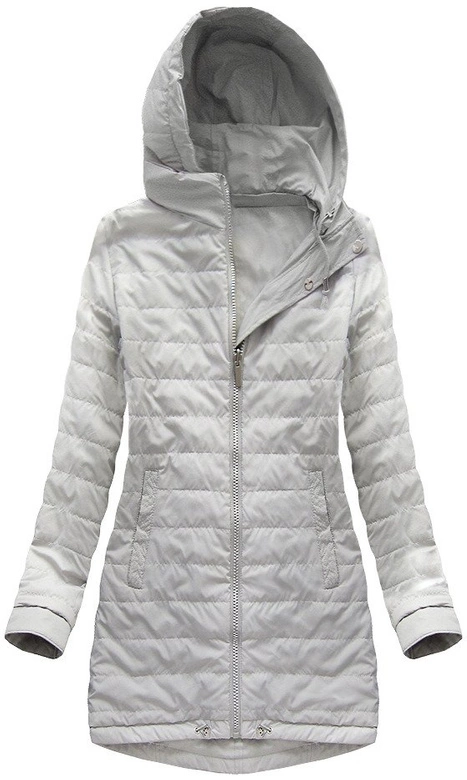 DWUSTRONNA PARKA Z KAPTUREM SZARA (W0232BIG)