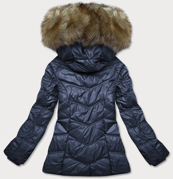 Pikowana przejściowa kurtka damska granatowa (H-205)