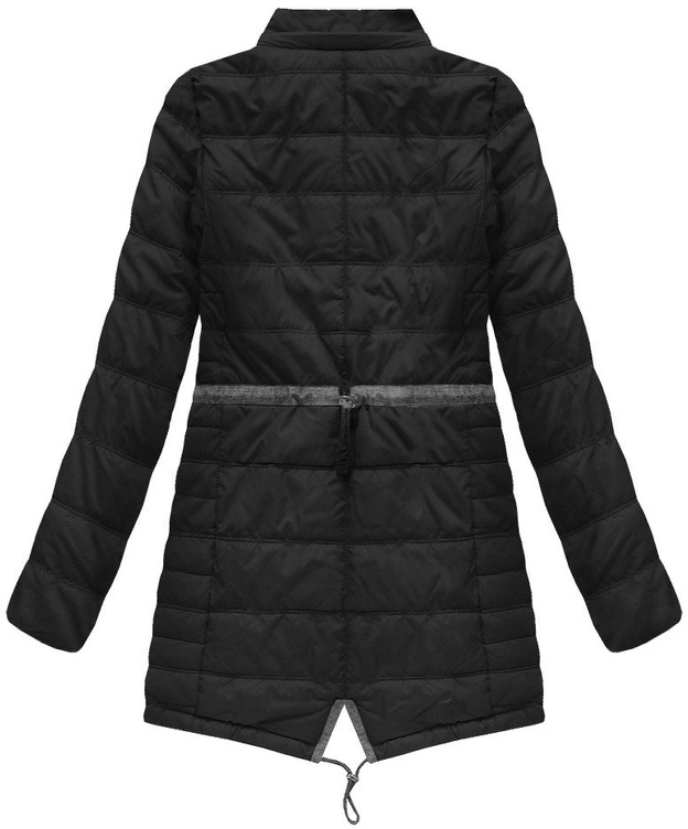 KURTKA Z KAPTUREM CZARNA (W786)