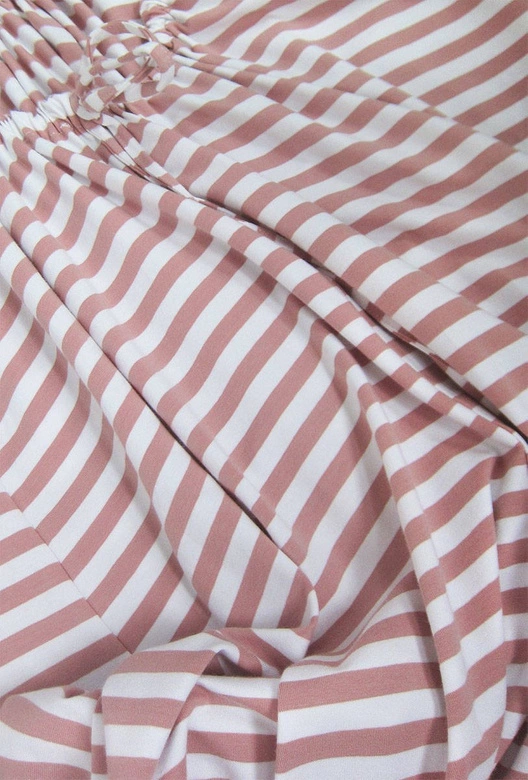 SUKIENKA NA RAMIĄCZKACH W PASKI ANTYCZNY RÓŻ (602ART)