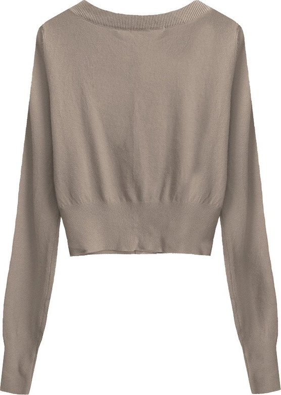 KRÓTKI ZDOBIONY SWETEREK KAKAOWY (429ART)