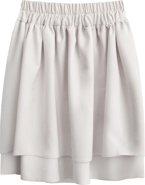 DWUWARSTWOWA SPÓDNICA MINI SZARA (294ART)