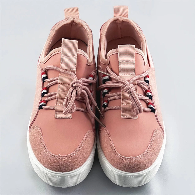 Wsuwane tenisówki damskie różowe (c1039)