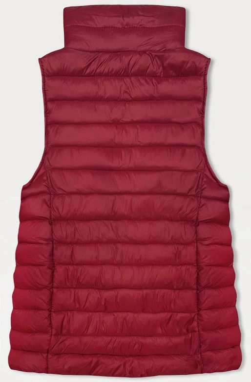 Pikowany bezrękawnik damski czerwony (16M9155-270)