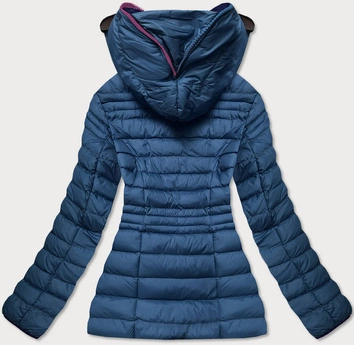 KURTKA DAMSKA ZIMOWA Z GOGLAMI GRANATOWA (CX582W)