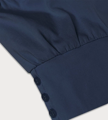 BLUZKA Z KONTRASTOWYMI WSTAWKAMI GRANATOWA (SSD2033D)