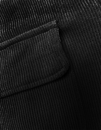 Komplet dresowy w prążki czarny (AMG-335A)