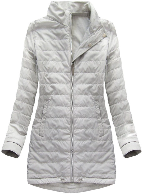 DWUSTRONNA PARKA Z KAPTUREM SZARA (W0232BIG)