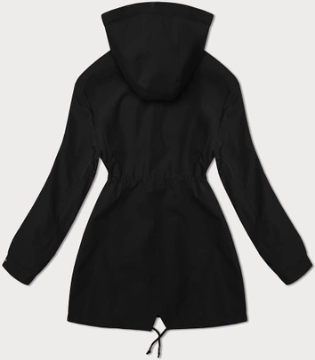 Cienka parka dwustronna damska czarno-szara (16M9081-392C)