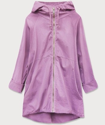 LETNIA KURTKA DAMSKA Z KAPTUREM LILAC (611ART)