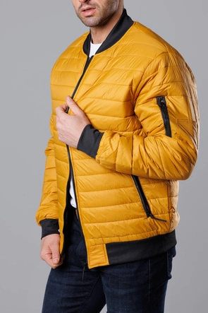Pikowana bomberka męska ciemnożółta (MY02-23)