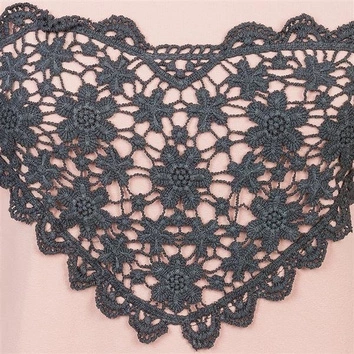 BLUZA Z AŻUROWYM SERCEM ŁOSOSIOWA (GOOD17)